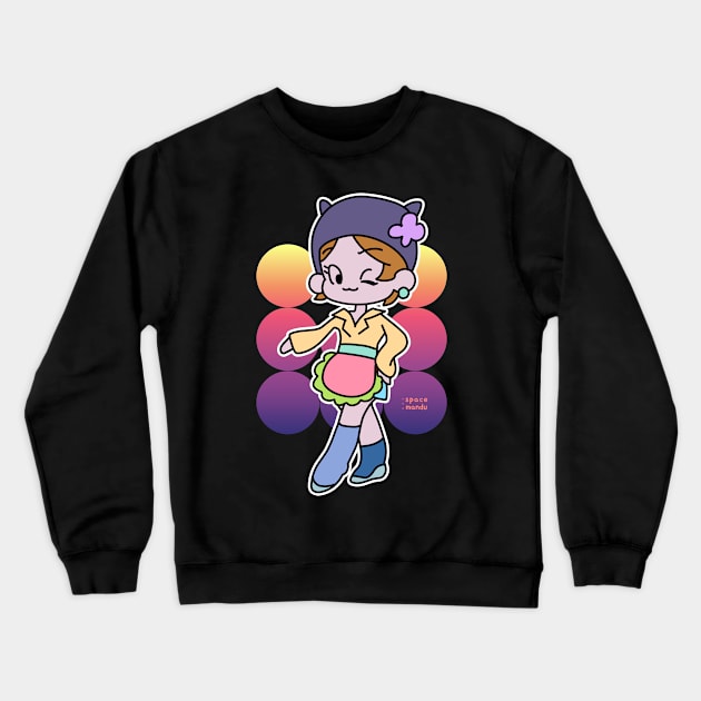 A waitress in a cat hat Crewneck Sweatshirt by spacemandu